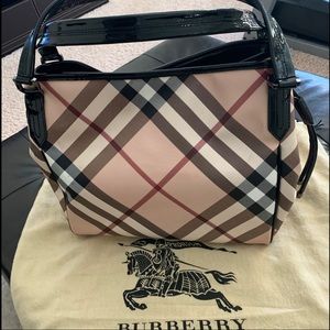 SOLD!!!BURBERRY BILMORE TOTE LARGE COATED BAG